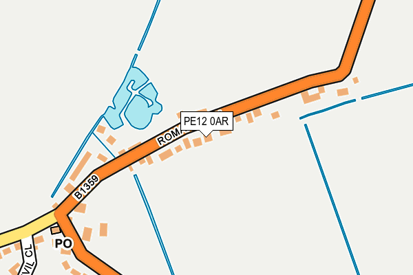 PE12 0AR map - OS OpenMap – Local (Ordnance Survey)