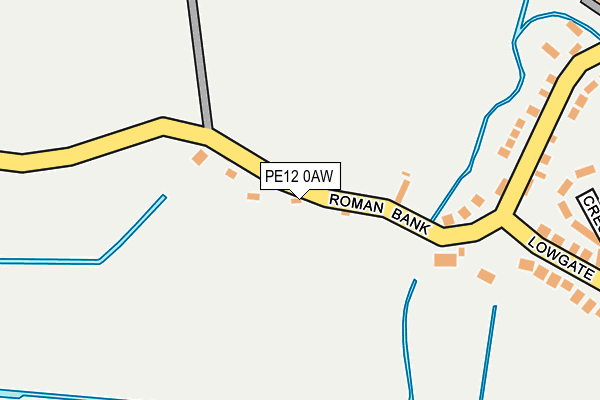 PE12 0AW map - OS OpenMap – Local (Ordnance Survey)