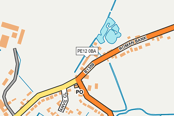 PE12 0BA map - OS OpenMap – Local (Ordnance Survey)