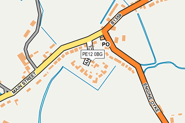 PE12 0BG map - OS OpenMap – Local (Ordnance Survey)