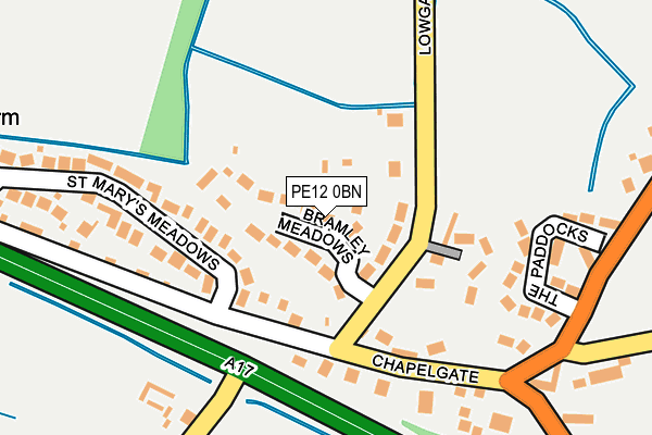 PE12 0BN map - OS OpenMap – Local (Ordnance Survey)