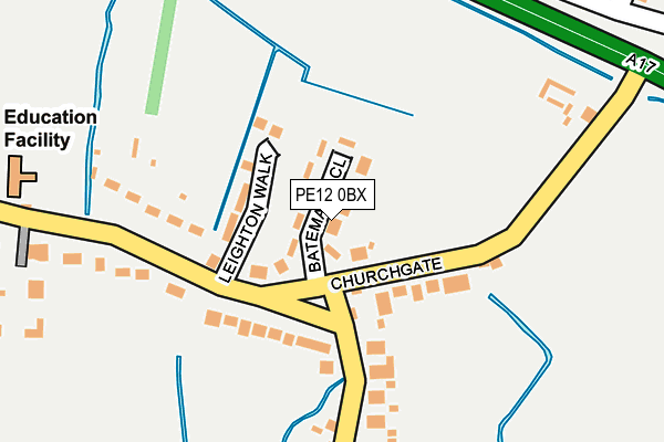 PE12 0BX map - OS OpenMap – Local (Ordnance Survey)