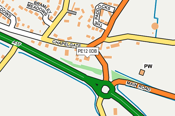 PE12 0DB map - OS OpenMap – Local (Ordnance Survey)