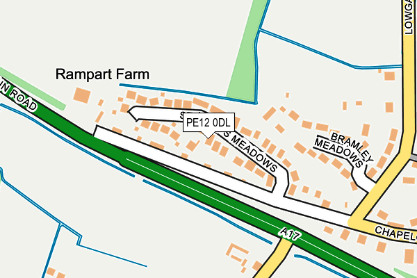 PE12 0DL map - OS OpenMap – Local (Ordnance Survey)