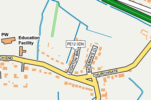 PE12 0DN map - OS OpenMap – Local (Ordnance Survey)