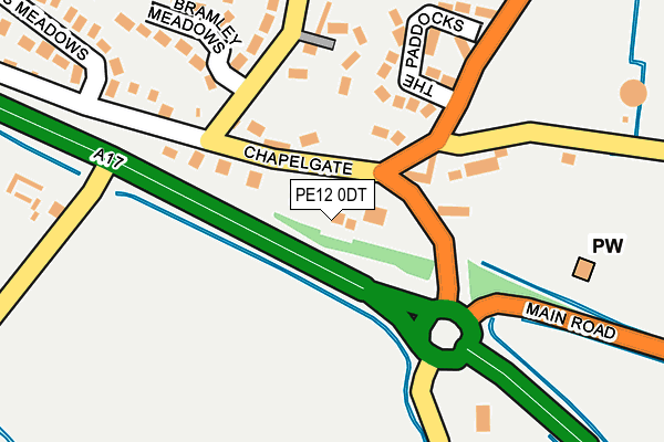 PE12 0DT map - OS OpenMap – Local (Ordnance Survey)