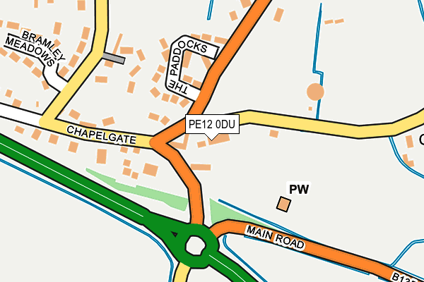 PE12 0DU map - OS OpenMap – Local (Ordnance Survey)