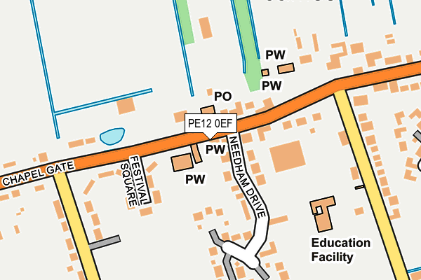 PE12 0EF map - OS OpenMap – Local (Ordnance Survey)