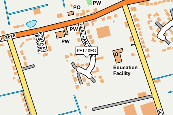 PE12 0EG map - OS OpenMap – Local (Ordnance Survey)