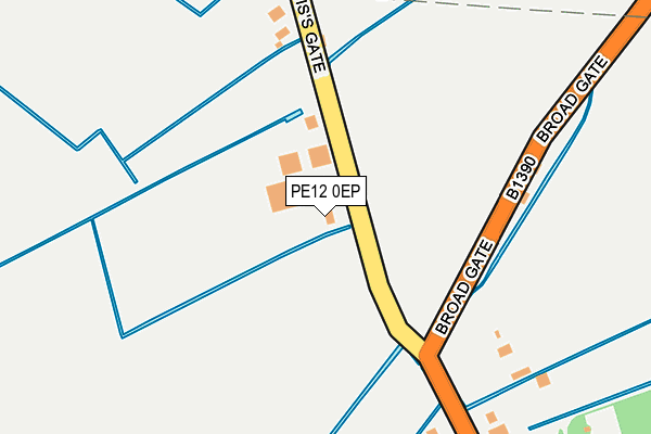 PE12 0EP map - OS OpenMap – Local (Ordnance Survey)