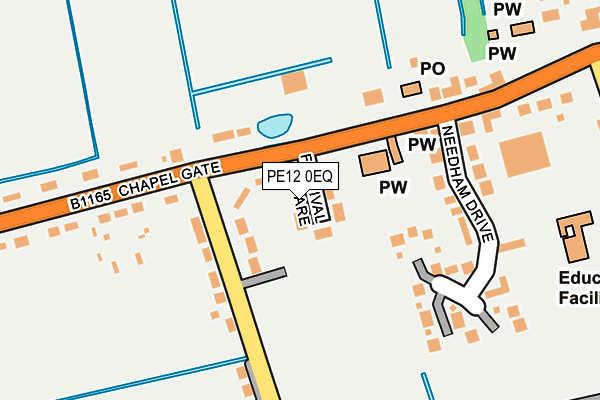 PE12 0EQ map - OS OpenMap – Local (Ordnance Survey)