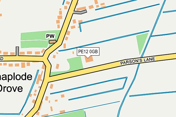 PE12 0GB map - OS OpenMap – Local (Ordnance Survey)