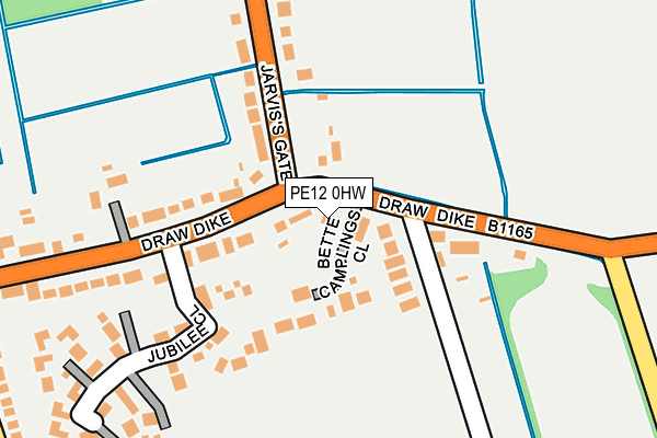 PE12 0HW map - OS OpenMap – Local (Ordnance Survey)