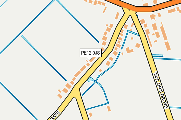 PE12 0JS map - OS OpenMap – Local (Ordnance Survey)