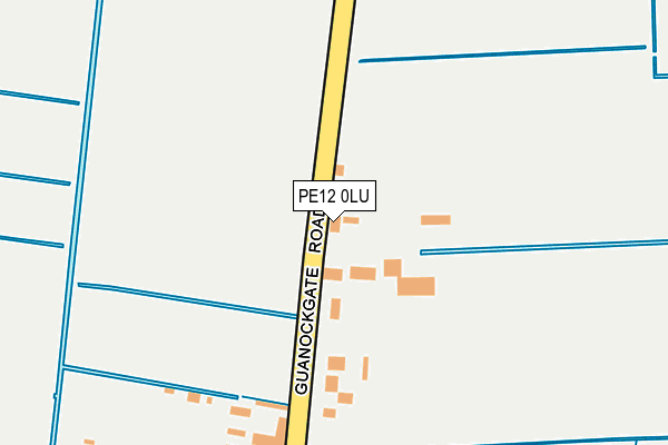PE12 0LU map - OS OpenMap – Local (Ordnance Survey)