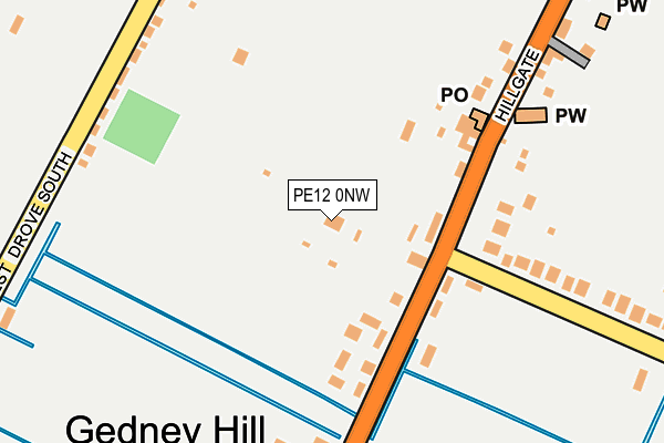 PE12 0NW map - OS OpenMap – Local (Ordnance Survey)