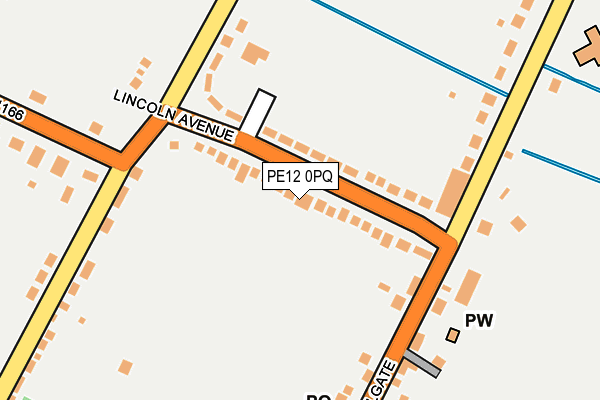 PE12 0PQ map - OS OpenMap – Local (Ordnance Survey)