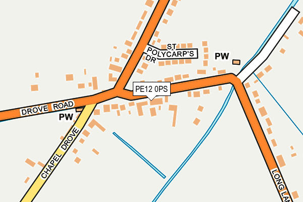 PE12 0PS map - OS OpenMap – Local (Ordnance Survey)