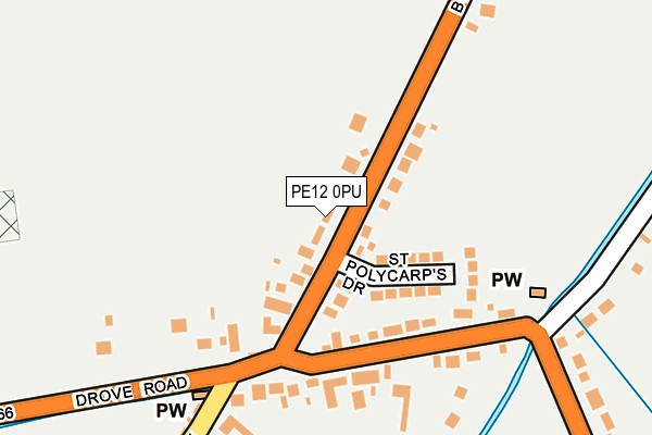 PE12 0PU map - OS OpenMap – Local (Ordnance Survey)