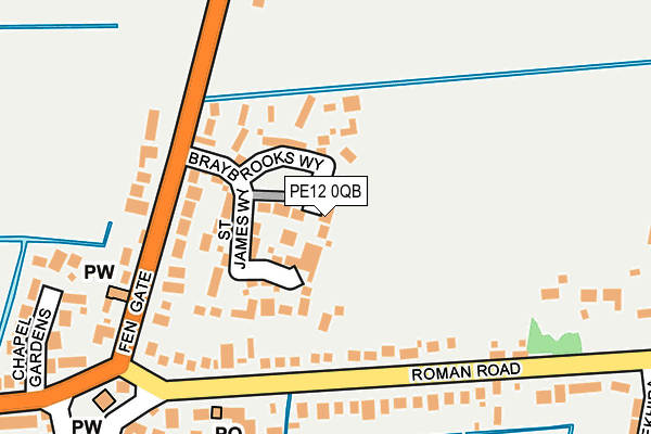 PE12 0QB map - OS OpenMap – Local (Ordnance Survey)