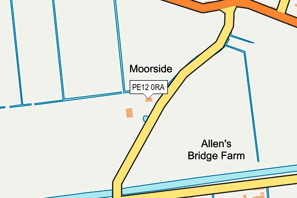 PE12 0RA map - OS OpenMap – Local (Ordnance Survey)