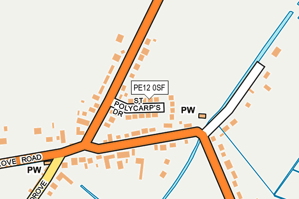 PE12 0SF map - OS OpenMap – Local (Ordnance Survey)