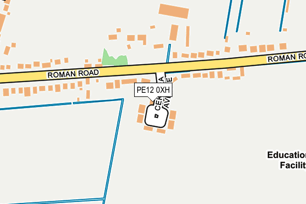 PE12 0XH map - OS OpenMap – Local (Ordnance Survey)