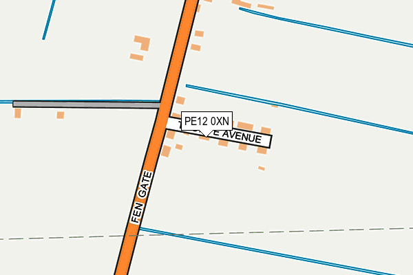 PE12 0XN map - OS OpenMap – Local (Ordnance Survey)