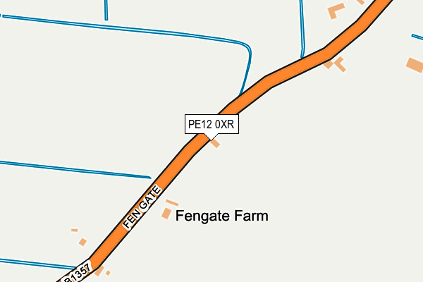 PE12 0XR map - OS OpenMap – Local (Ordnance Survey)
