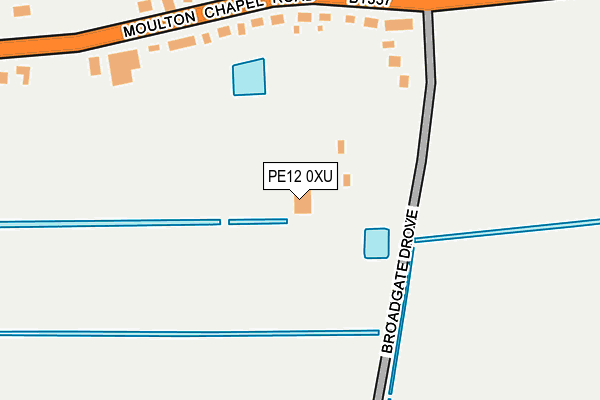 PE12 0XU map - OS OpenMap – Local (Ordnance Survey)