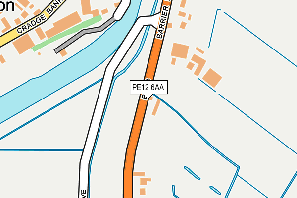 PE12 6AA map - OS OpenMap – Local (Ordnance Survey)