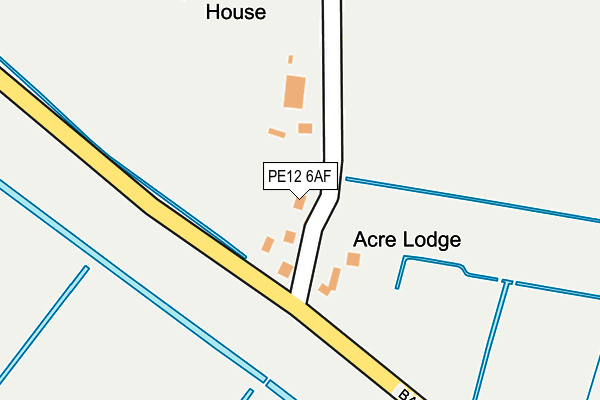 PE12 6AF map - OS OpenMap – Local (Ordnance Survey)