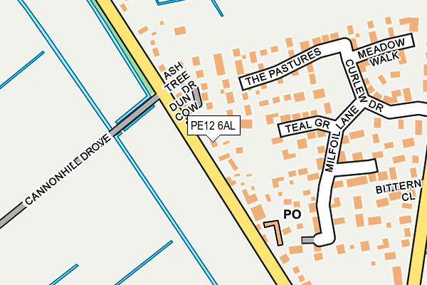 PE12 6AL map - OS OpenMap – Local (Ordnance Survey)