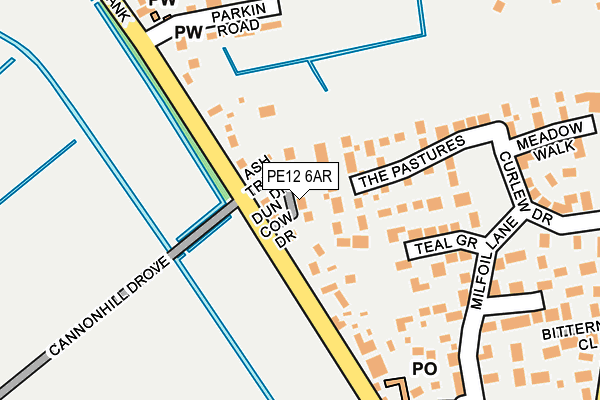 PE12 6AR map - OS OpenMap – Local (Ordnance Survey)