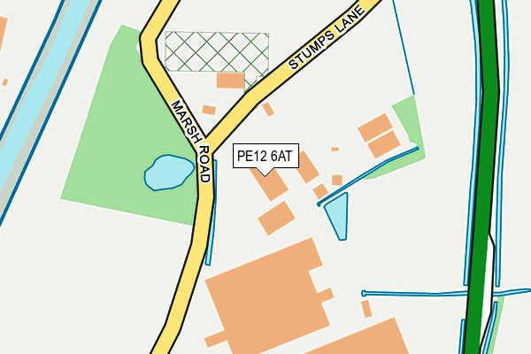 PE12 6AT map - OS OpenMap – Local (Ordnance Survey)