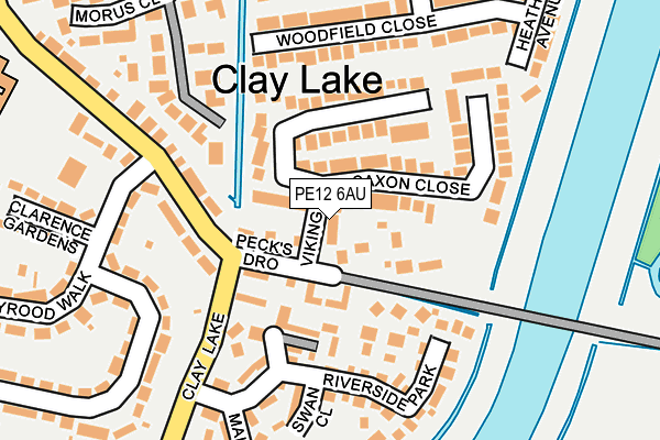 PE12 6AU map - OS OpenMap – Local (Ordnance Survey)