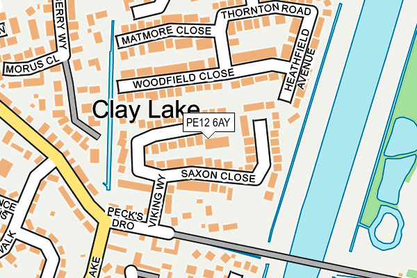 PE12 6AY map - OS OpenMap – Local (Ordnance Survey)