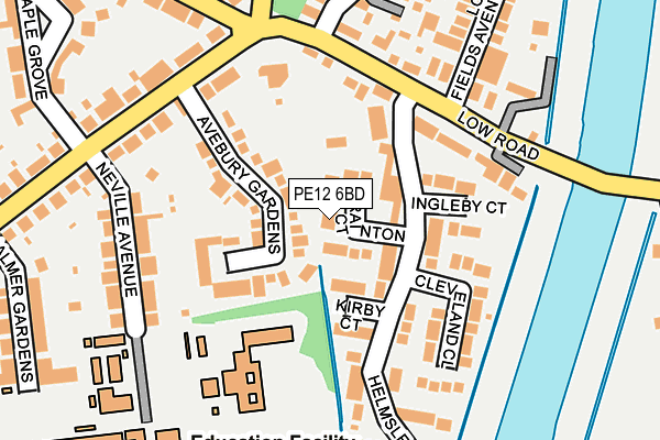 PE12 6BD map - OS OpenMap – Local (Ordnance Survey)