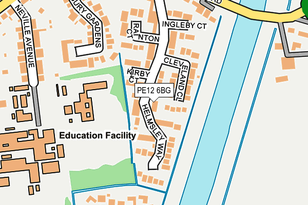 PE12 6BG map - OS OpenMap – Local (Ordnance Survey)