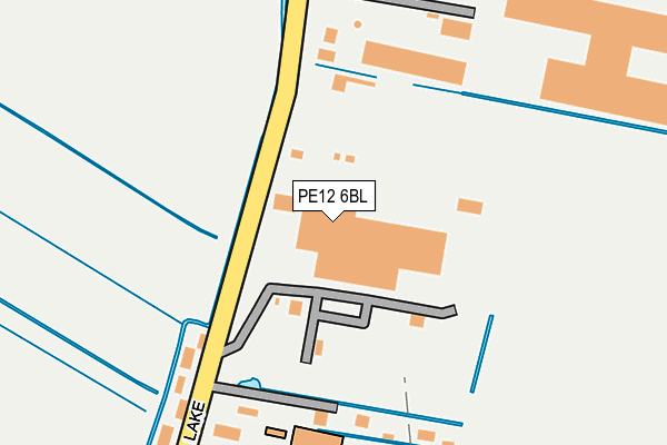 PE12 6BL map - OS OpenMap – Local (Ordnance Survey)