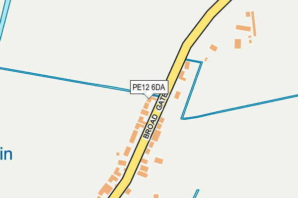 PE12 6DA map - OS OpenMap – Local (Ordnance Survey)