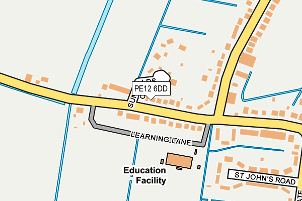 PE12 6DD map - OS OpenMap – Local (Ordnance Survey)
