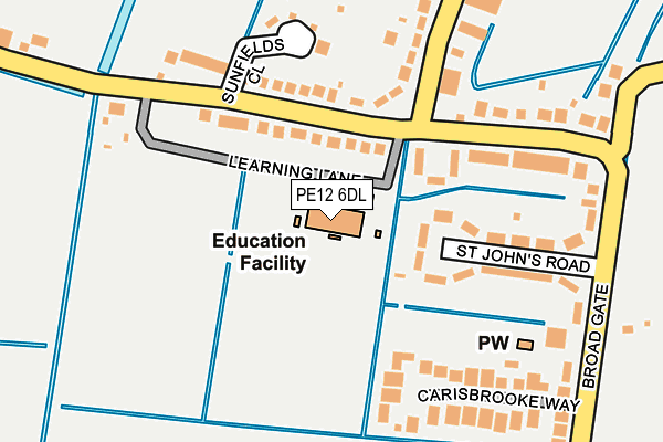 PE12 6DL map - OS OpenMap – Local (Ordnance Survey)