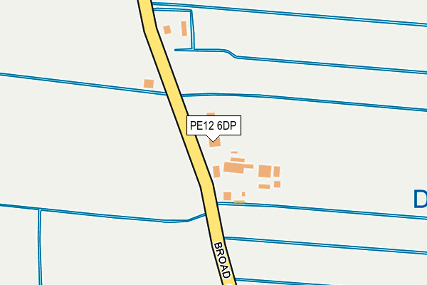 PE12 6DP map - OS OpenMap – Local (Ordnance Survey)