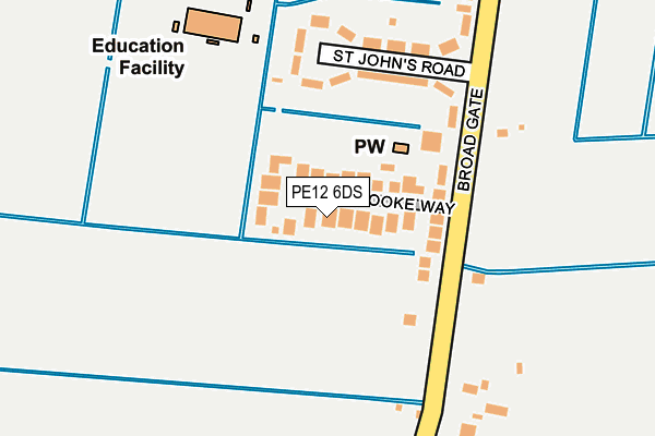 PE12 6DS map - OS OpenMap – Local (Ordnance Survey)