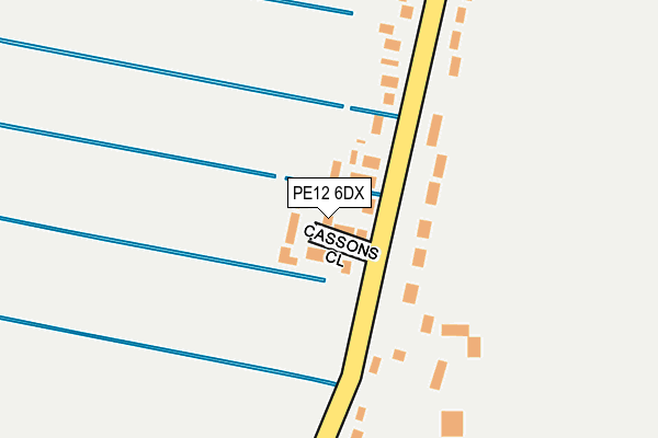 PE12 6DX map - OS OpenMap – Local (Ordnance Survey)