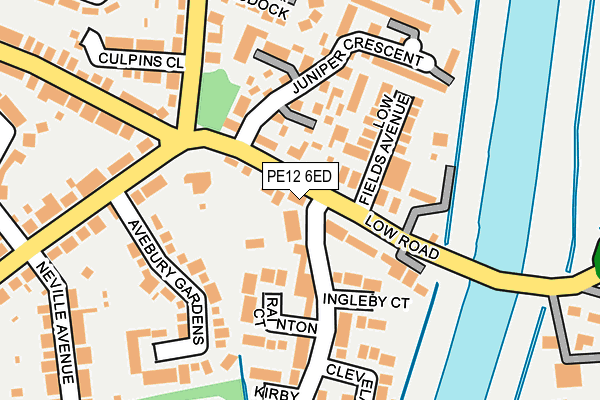 PE12 6ED map - OS OpenMap – Local (Ordnance Survey)