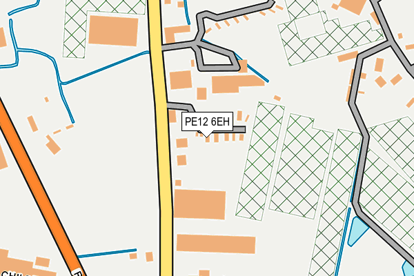PE12 6EH map - OS OpenMap – Local (Ordnance Survey)