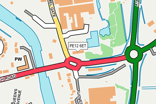 PE12 6ET map - OS OpenMap – Local (Ordnance Survey)
