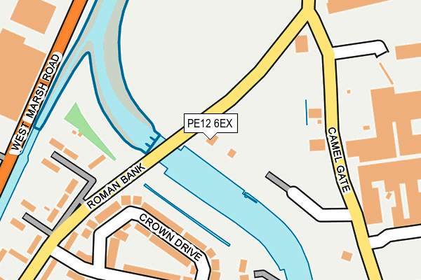 PE12 6EX map - OS OpenMap – Local (Ordnance Survey)